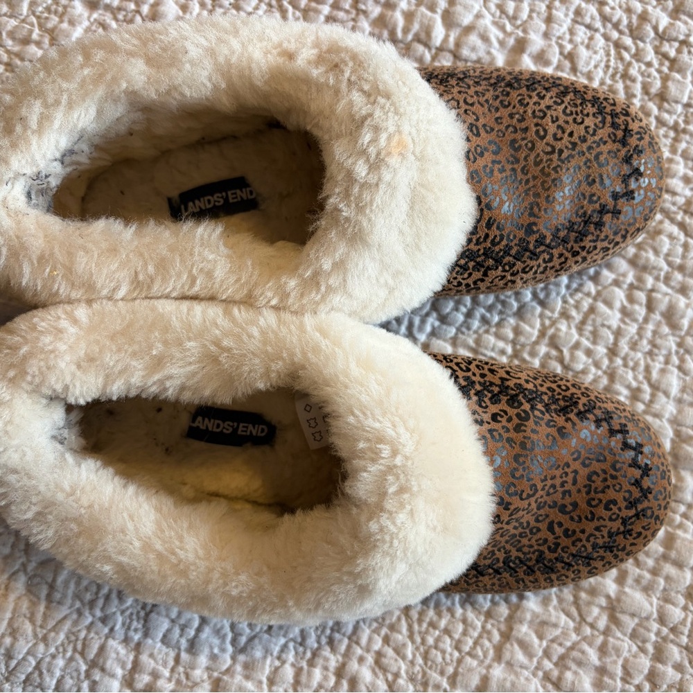 Lands' End Brown Leopard Print Women's Shoes Size 8